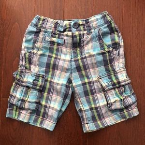 Toddler Boys Plaid Cargo Shorts Size 4T